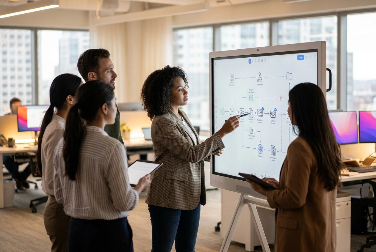 Professional header image for list-based article: 10 Digital Solutions Transforming How Businesses Operate