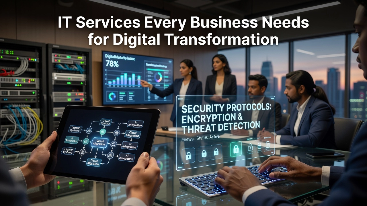 IT Services Every Business Needs for Digital Transformation Professional header image for list-based article: IT Services Every Business Needs for Digital Transformation